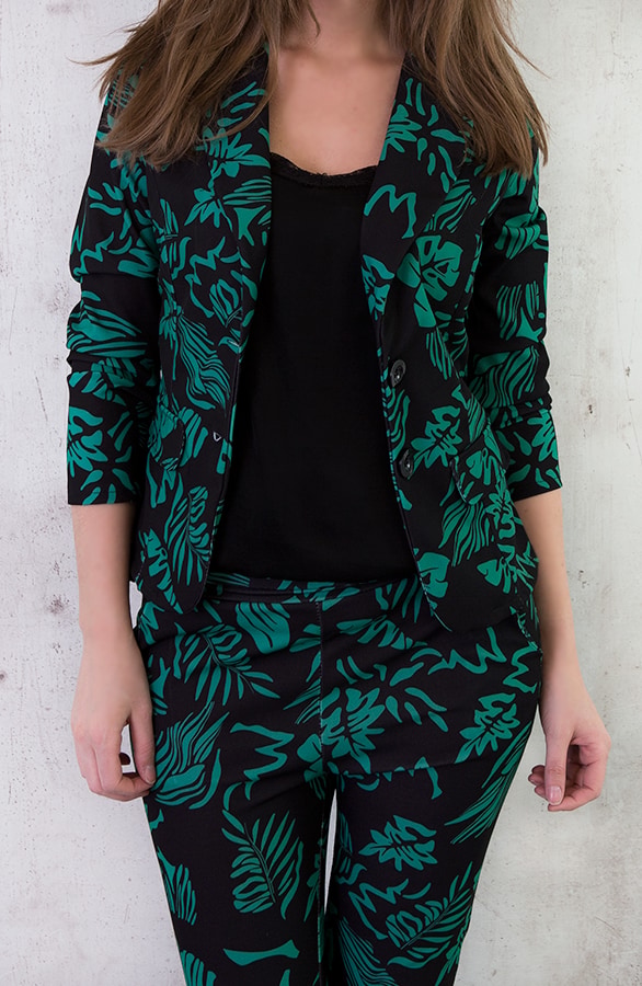 Palm Blazer Zwart Groen – shoparchief, foto 2