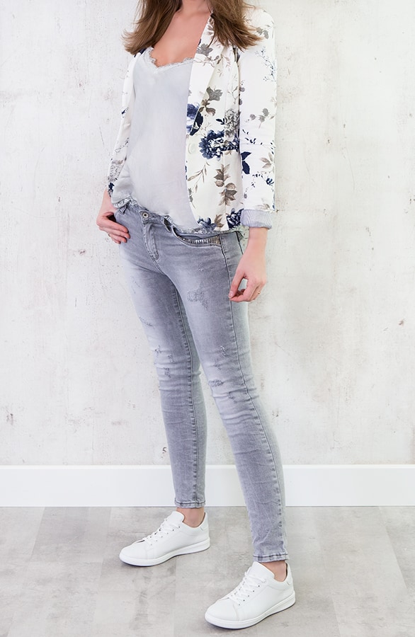 Romance Lace Top Grijs – shoparchief, foto 3