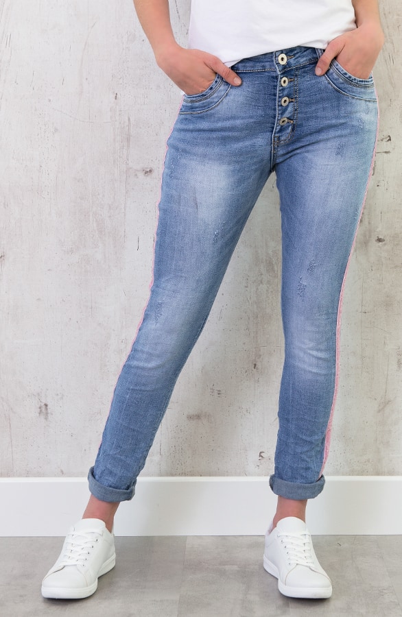 Chino Broek Streep Roze – shoparchief, foto 3