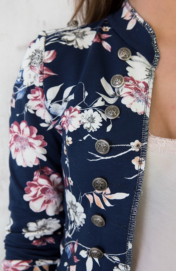 Bloemen Jasje Button Marine – shoparchief, foto 5