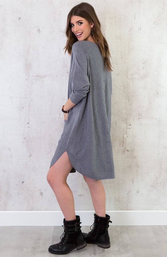 Comfy Trui Lang Grijs – shoparchief, foto 2