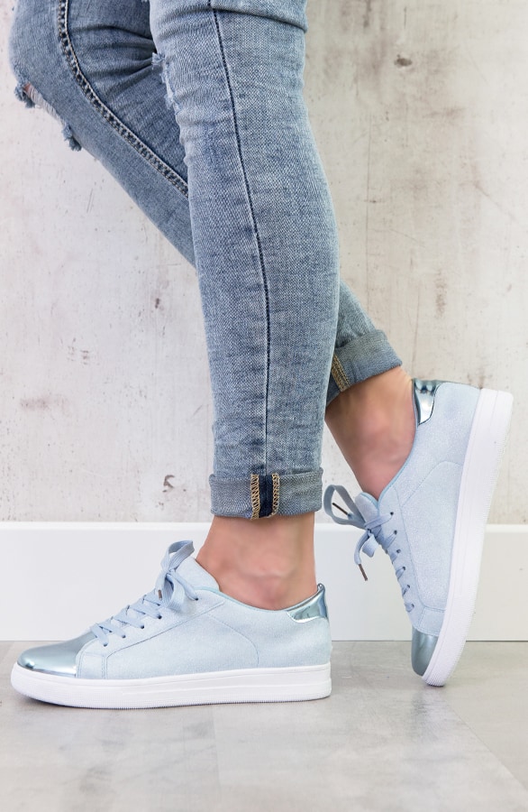 Glitter Sneakers Metallic Blauw – shoparchief, foto 2