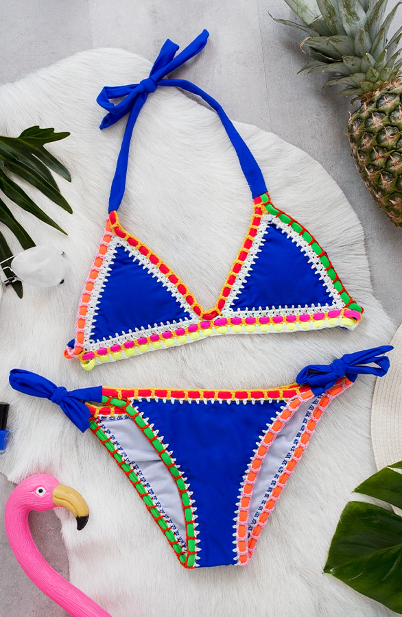 Multicolor Bikini Neon Kobalt – shoparchief