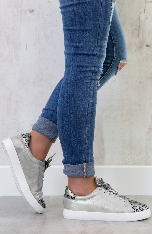 Leopard Sneakers Zilver – shoparchief, foto 2