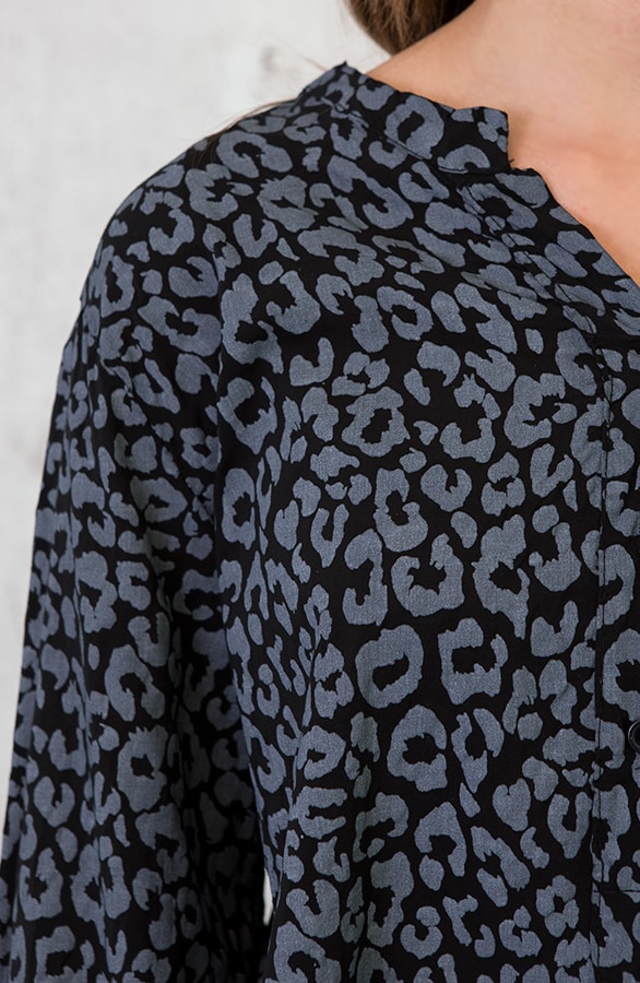 Panter Blouse Oversized Grijs – shoparchief, foto 5