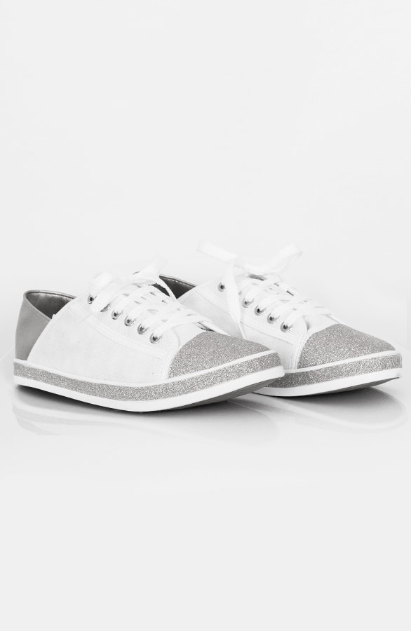 Glitter Sneakers Zilver – shoparchief, foto 5