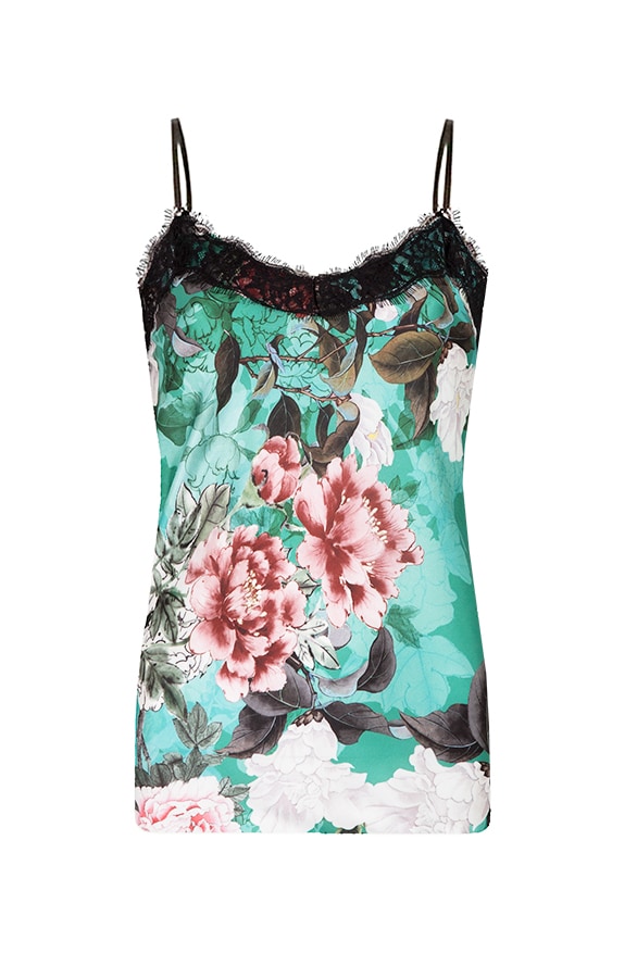 Bloemen Top Met Kant Groen – shoparchief