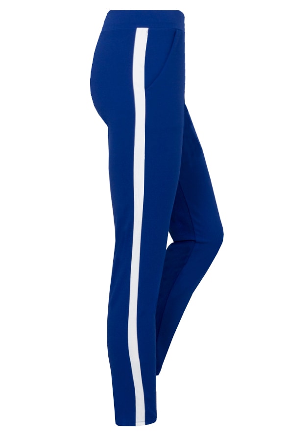 Broek Met Bies Kobalt Wit – shoparchief
