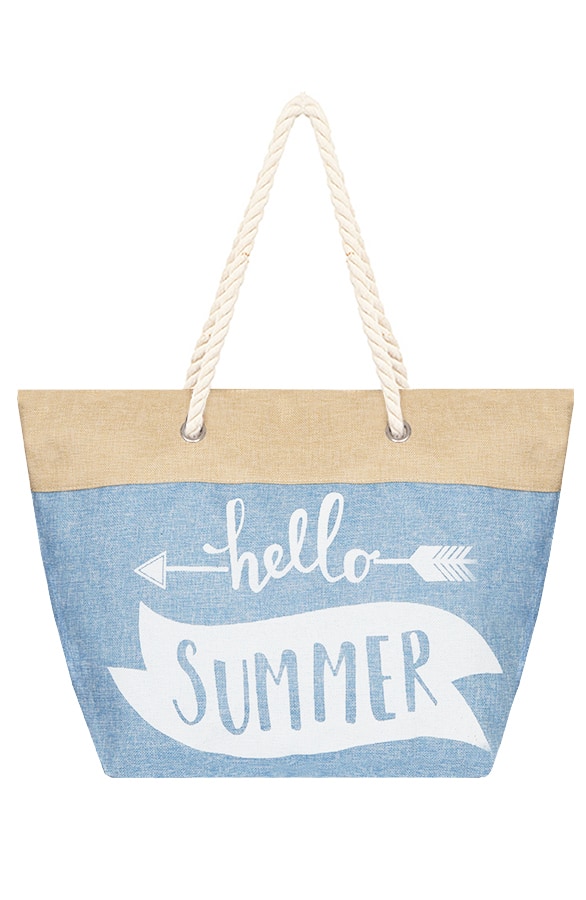 Hello Summer Strandtas Blauw – shoparchief