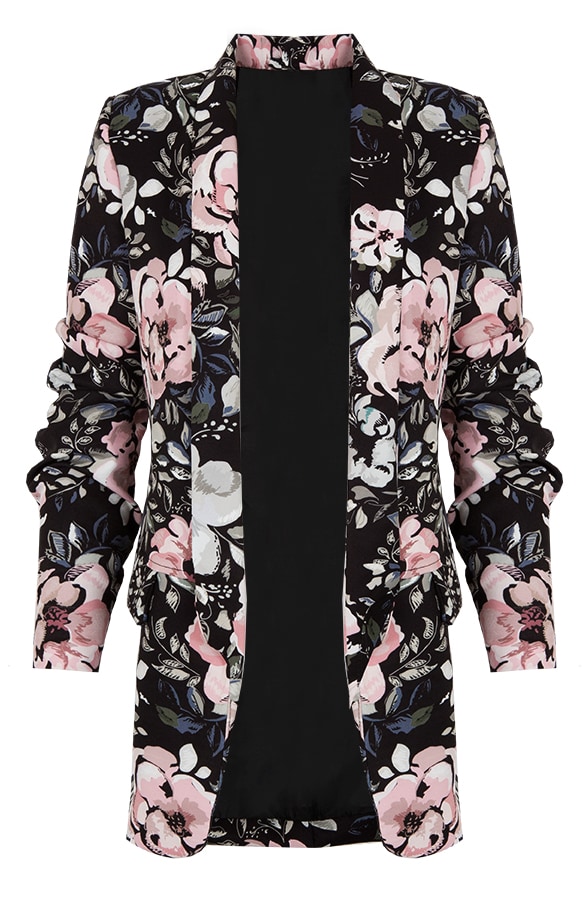 Jasje Met Bloemen Zwart – shoparchief