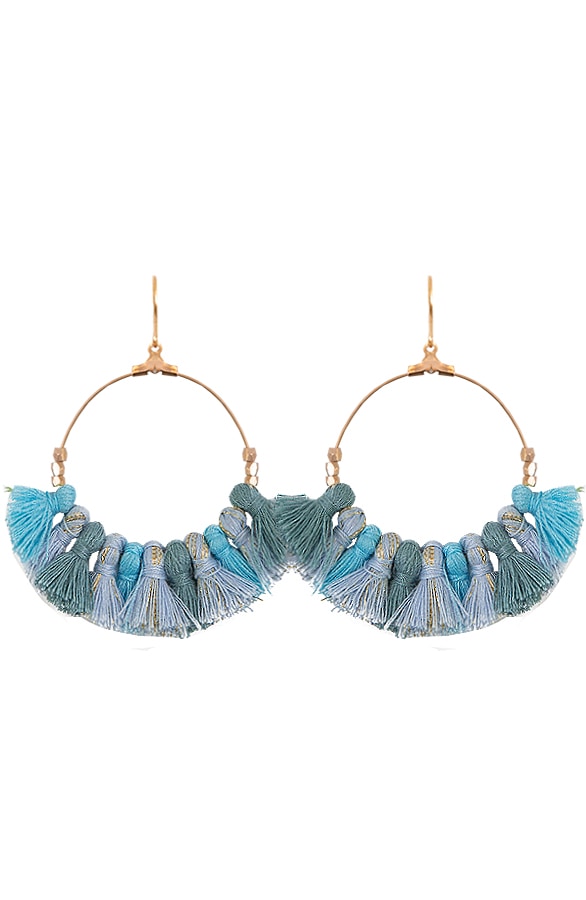 Kwastjes Oorbellen Ibiza Blauw – shoparchief