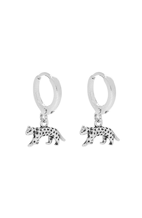 Leopard Oorbellen Zilver – shoparchief