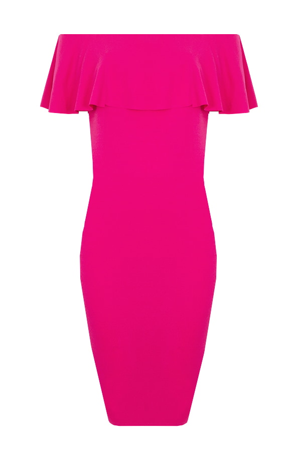 Off Shoulder Jurk Fuchsia – shoparchief