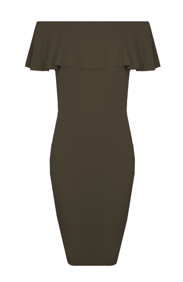 Off Shoulder Jurk Groen – shoparchief
