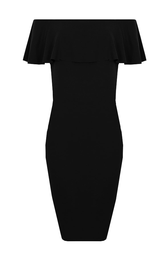 Off Shoulder Jurk Zwart – shoparchief