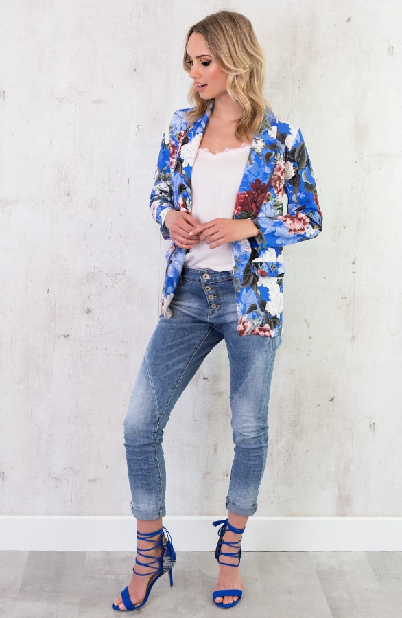 Bloemenprint Jasje Kobalt – shoparchief, foto 3