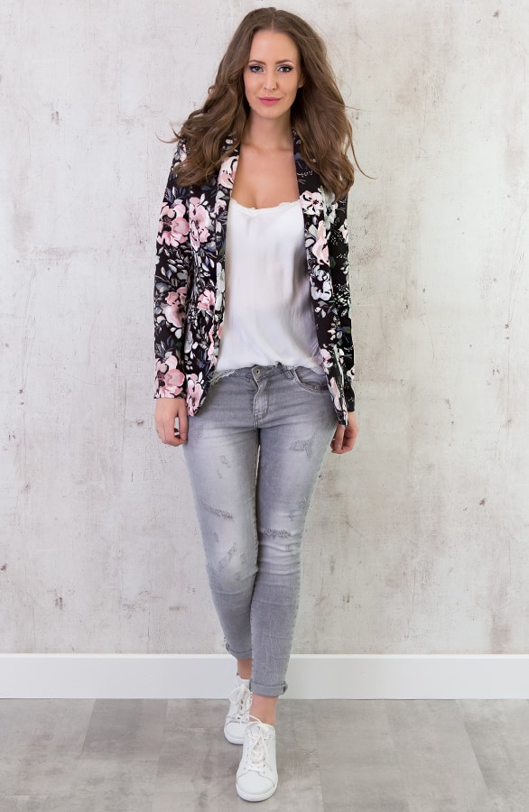 Jasje Met Bloemen Zwart – shoparchief, foto 5