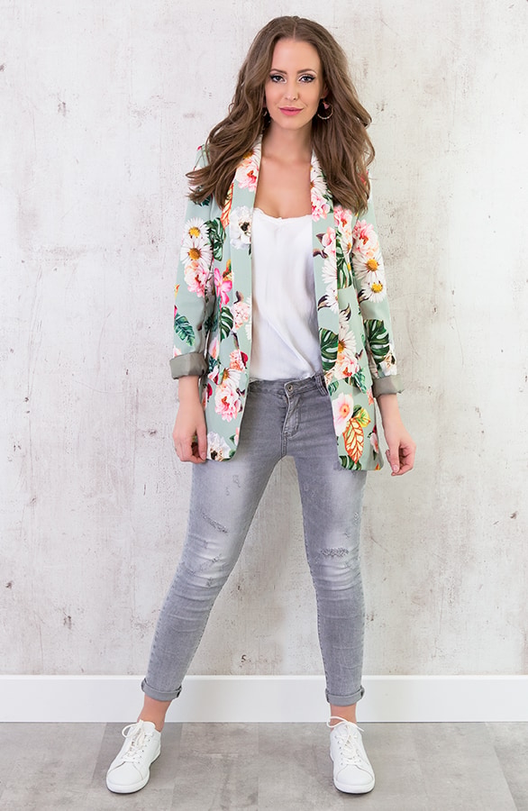 Boyfriend Blazer Bloemen Oase – shoparchief, foto 3