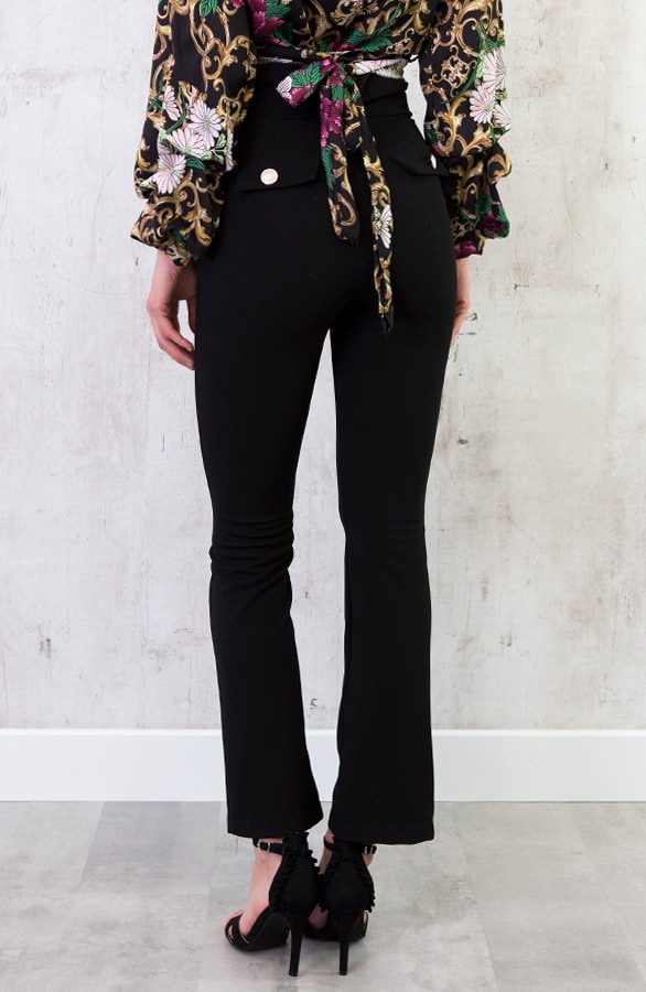 Button Broek High Waisted Zwart – shoparchief, foto 7