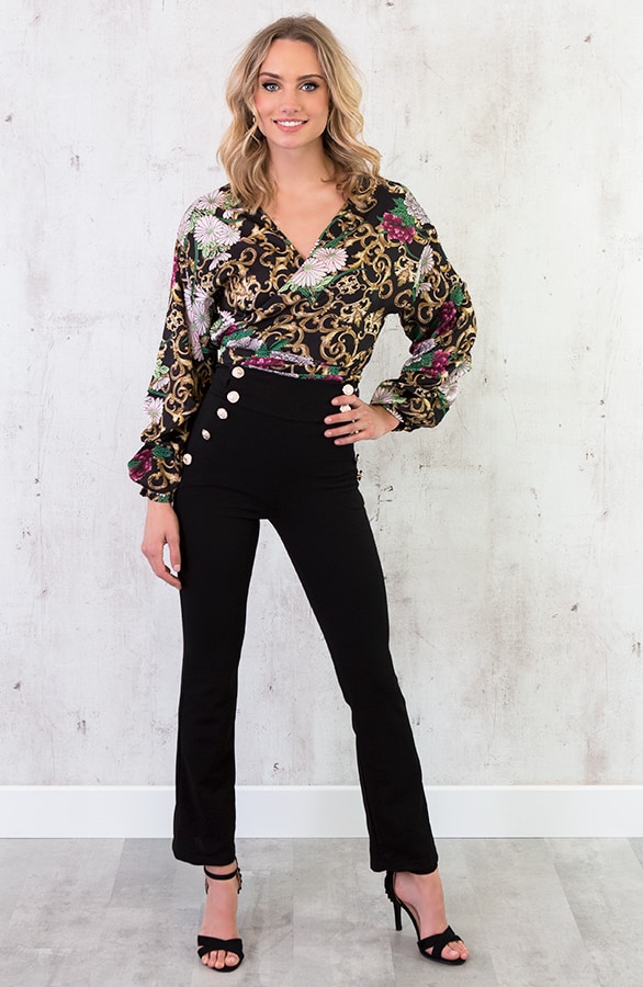 Overslag Blouse Deluxe Zwart – shoparchief, foto 3