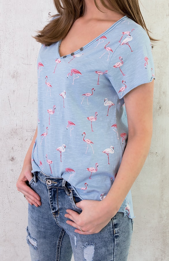 Flamingo Top Blauw – shoparchief, foto 3