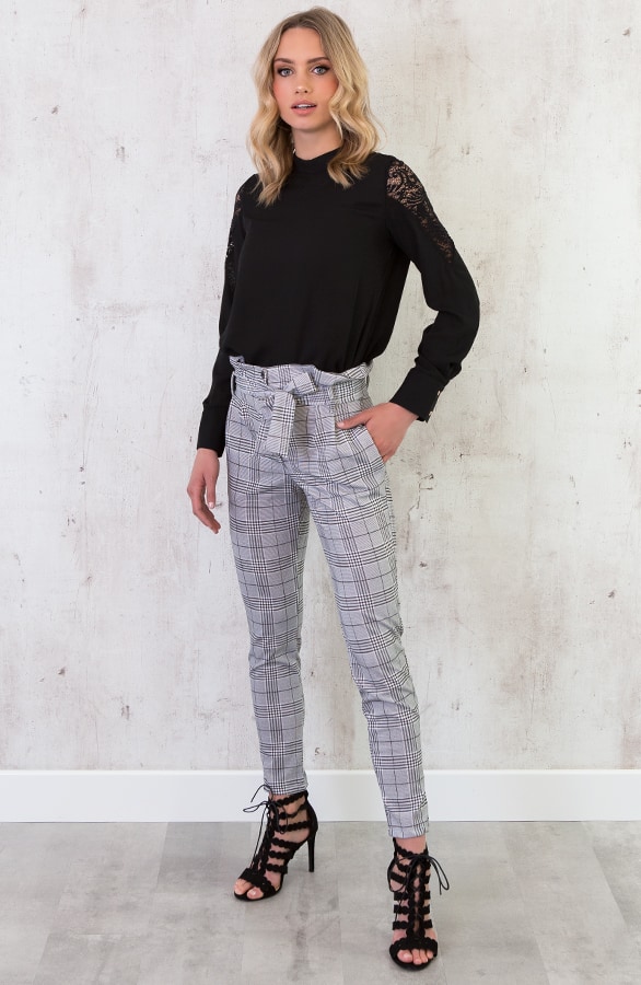 Kanten Rug Blouse Zwart – shoparchief, foto 5