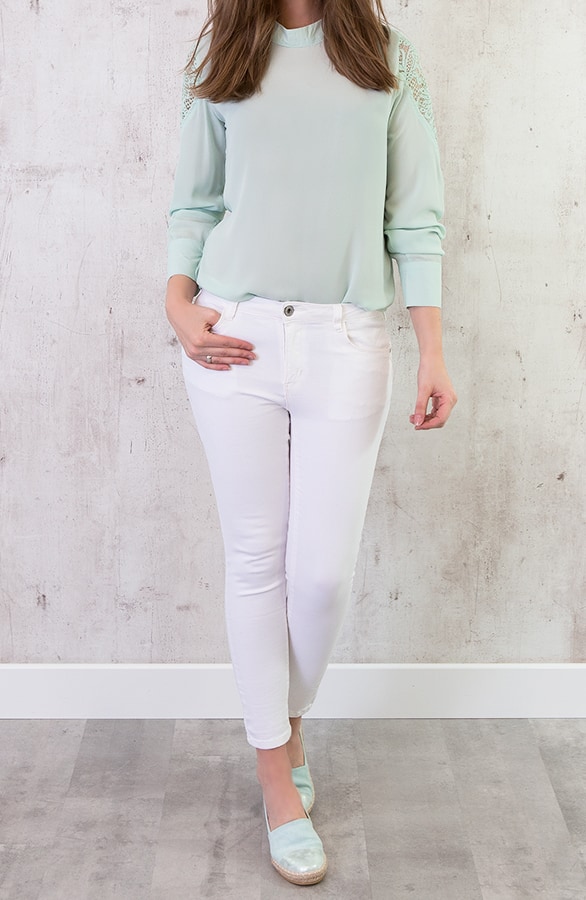 Kanten Rug Blouse Mint – shoparchief, foto 5
