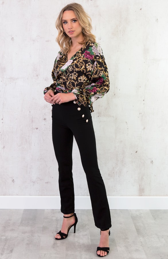 Overslag Blouse Deluxe Zwart – shoparchief, foto 4