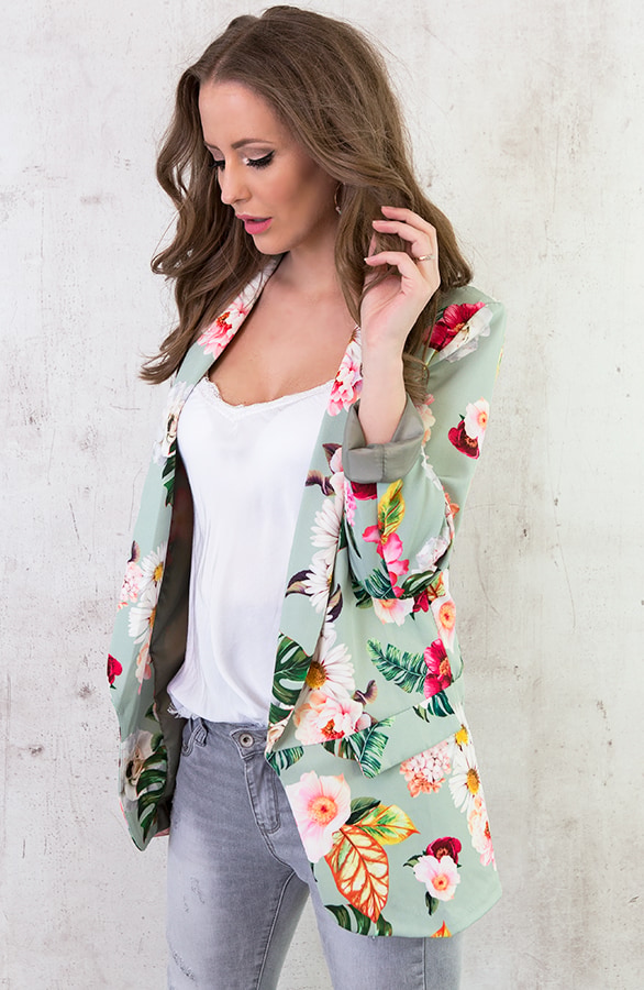 Boyfriend Blazer Bloemen Oase – shoparchief, foto 2