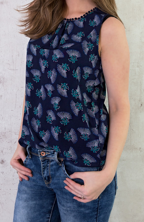Print Top Marineblauw – shoparchief, foto 3