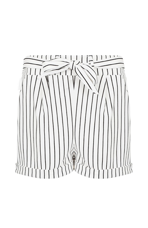 Basic Strik Short Strepen Wit – shoparchief