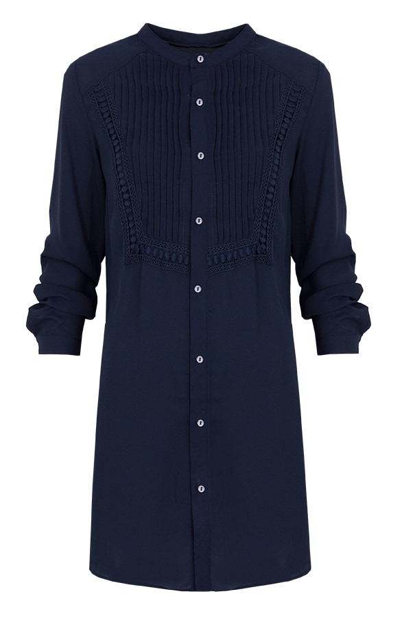 Blouse Lang Marineblauw – shoparchief