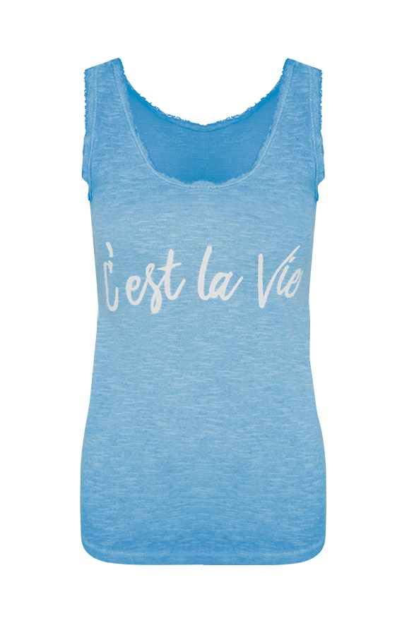 C'est La Vie Top Blauw – shoparchief