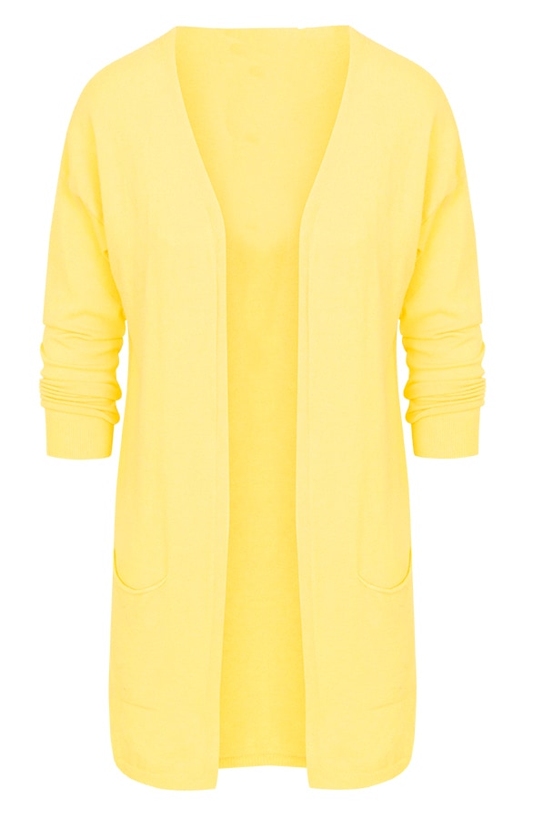 Comfy Soft Cardigan Geel – shoparchief