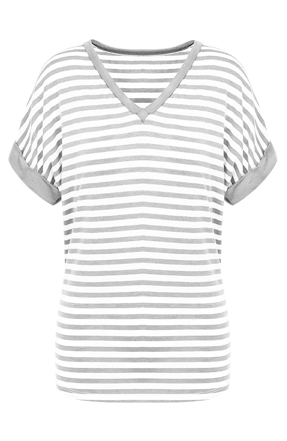 Gestreepte Top Grijs – shoparchief