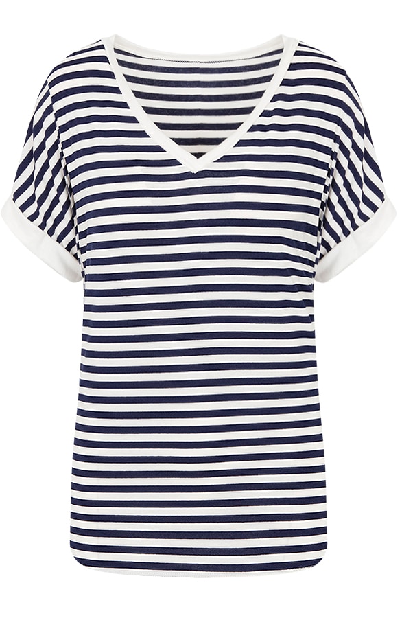 Gestreepte Top Marine – shoparchief