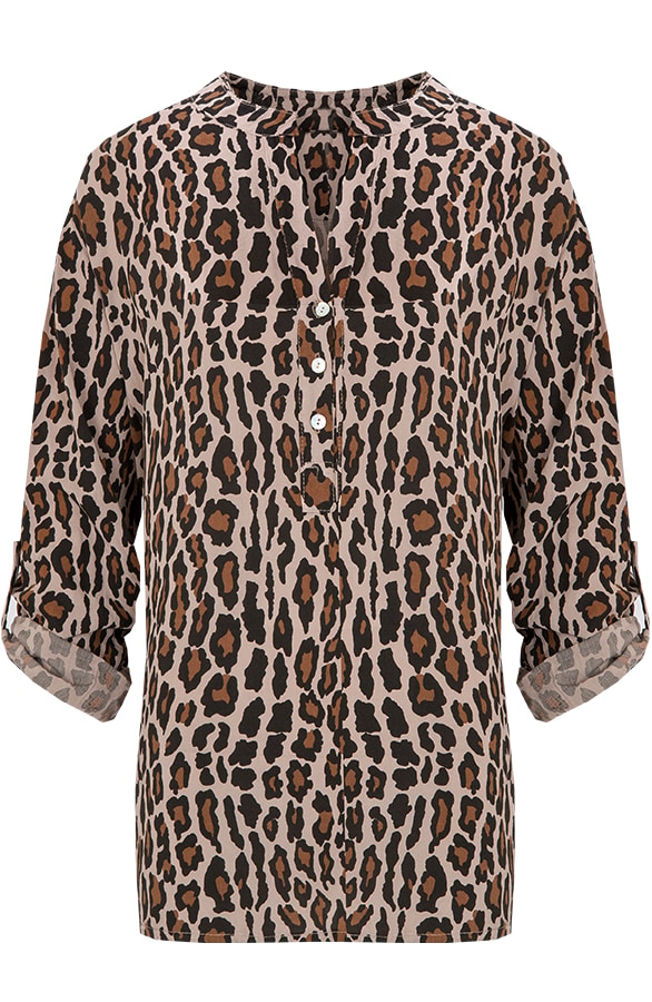 Panter Blouse Katoen Bruin – shoparchief