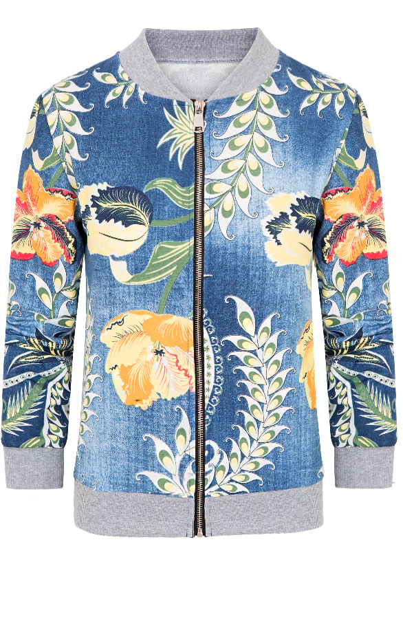 Peacock Bomber Jacket Blue – shoparchief