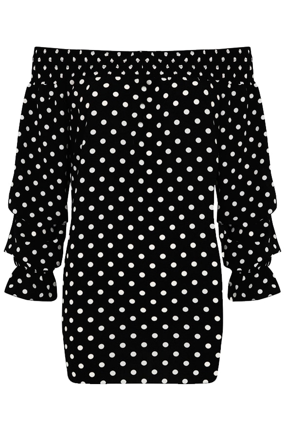 Polkadot Tuniek Zwart – shoparchief