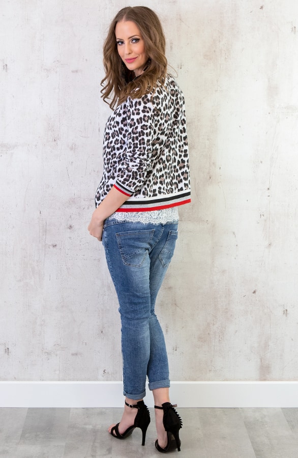 Leopard Bomber Wit – shoparchief, foto 4