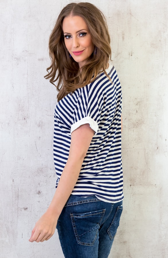 Gestreepte Top Marine – shoparchief, foto 3
