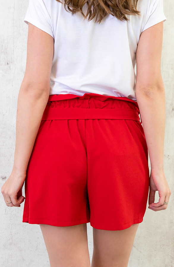 High Waisted Short Rood – shoparchief, foto 5