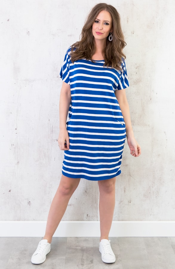 Pocket Tuniek Gestreept Kobalt – shoparchief, foto 4