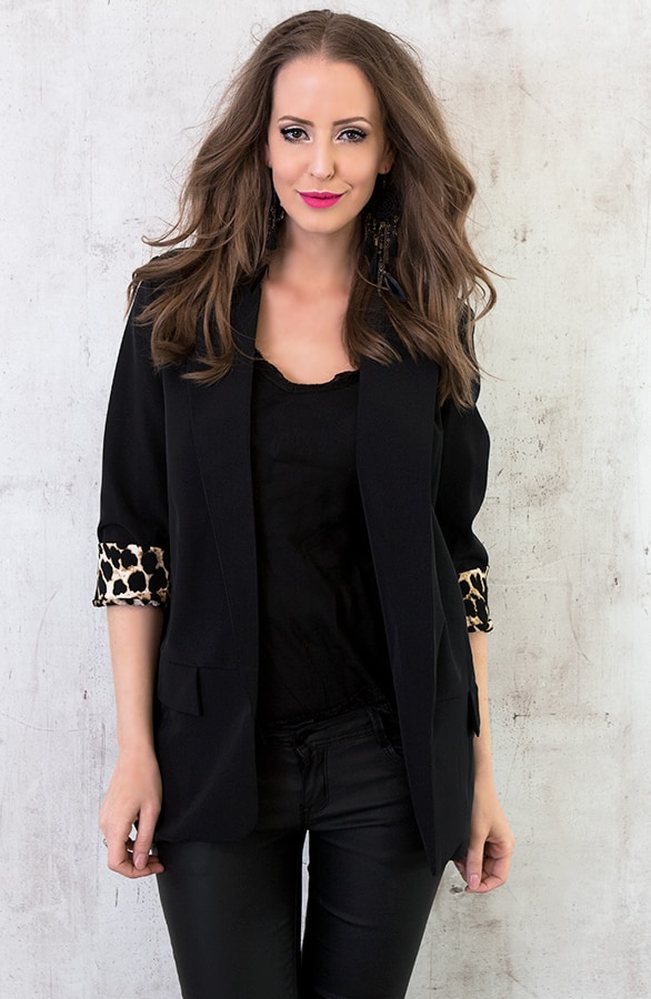 Musthaves Panter Blazer Exclusive Zwart – shoparchief, foto 4