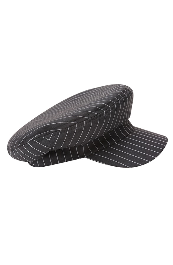 Baker Cap Gestreept Zwart – shoparchief