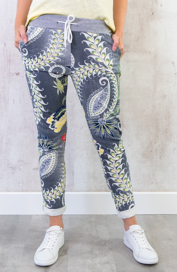 Print Jogging Broek Grijs – shoparchief, foto 2