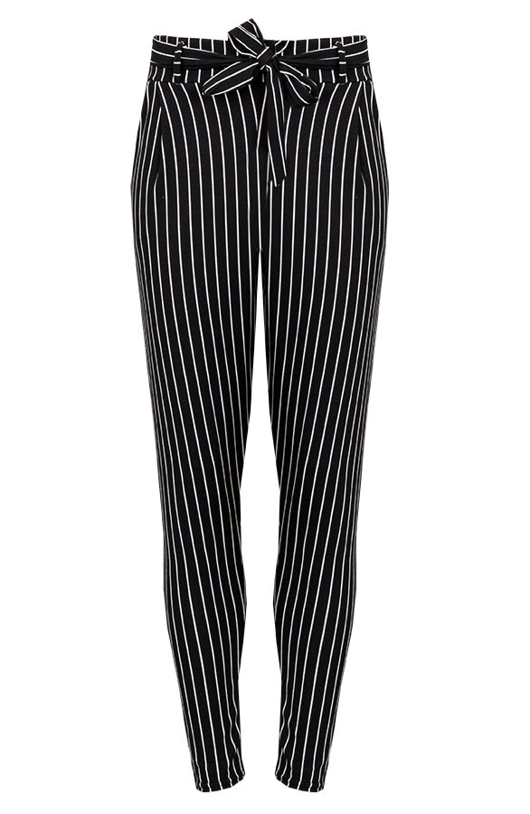 Strik Broek Gestreept Zwart – shoparchief