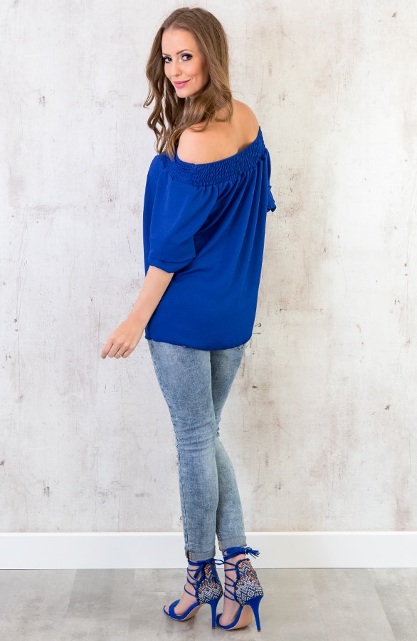 Off Shoulder Tuniek Kobalt – shoparchief, foto 5