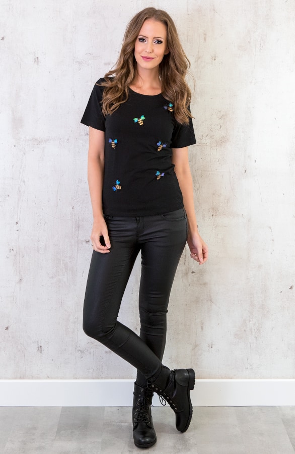 Bijen Top Zwart – shoparchief, foto 3