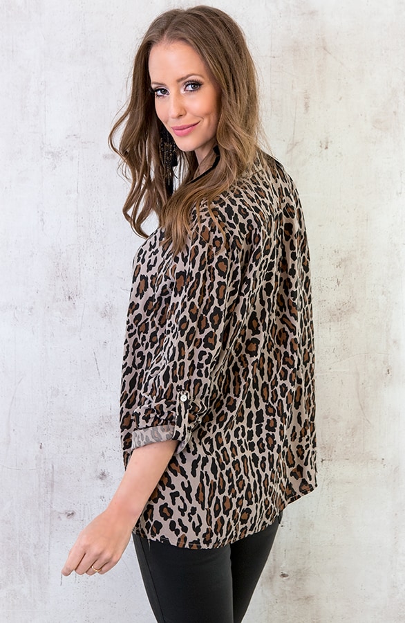 Panter Blouse Katoen Bruin – shoparchief, foto 3